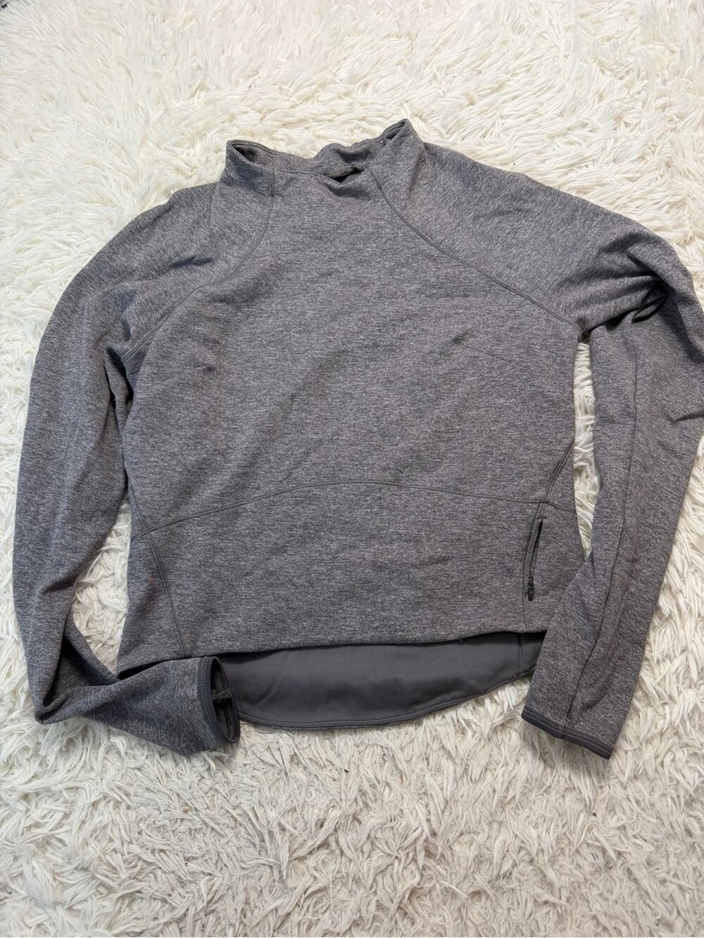 Lululemon Hill And Valley Mock Neck Heathered Slate